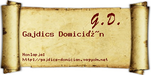 Gajdics Domicián névjegykártya